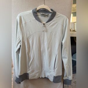 Athleta Light Gray Bomber Jacket